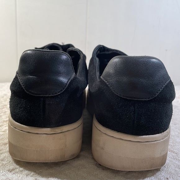 Sandro Paris Black Suede Three Velcro Strap Sneakers - Picture 7 of 11